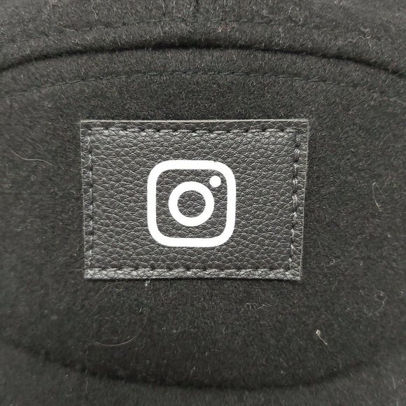 Instagram IG Leather Logo Adjustable Black Hat Cap Strapback Origaudio B12 - Picture 2 of 10